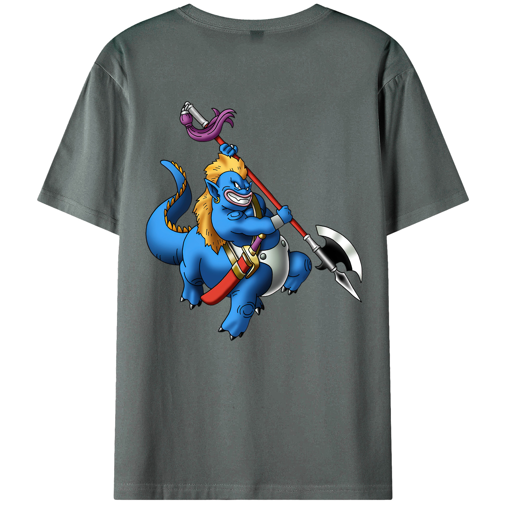 （画像用） ドラゴンクエスト Doragon Kuesuto Dragon Quest 綿100％ メンズ半袖Tシャツ（バックプリント） 通気性